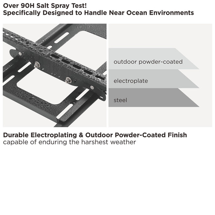 Starburst SB-3780WMT-W PRO SERIES ELITE UL Listed Outdoor Rated Anti Theft Tilting TV Wall Mount With Weather Proof Coating And Stainless Steel Hardware 176LB Capacity For TV Display 37" 40" 43" 49" 50" 55" 65" 70" 75" 80"